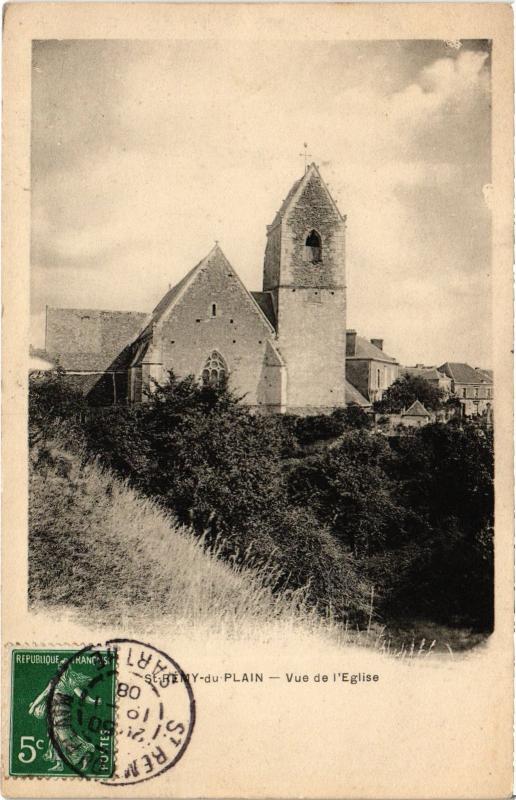 Carte postale ancienne St Remy du Plain vue de l'eglise