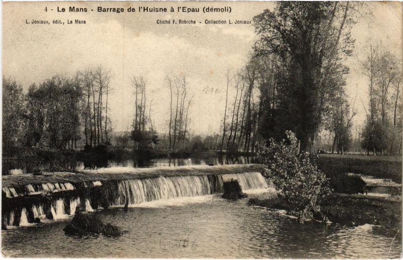 Carte postale ancienne Le Mans Barrage de l'Huisne a l'Epau au Mans