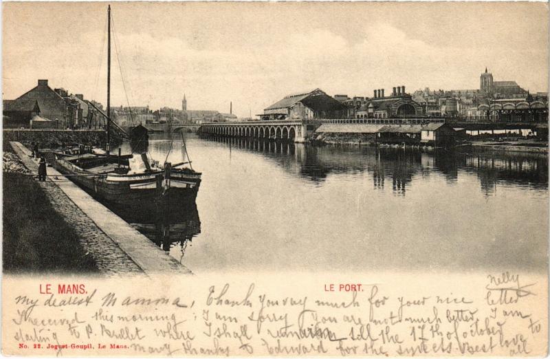 Carte postale ancienne Le Mans le Port au Mans