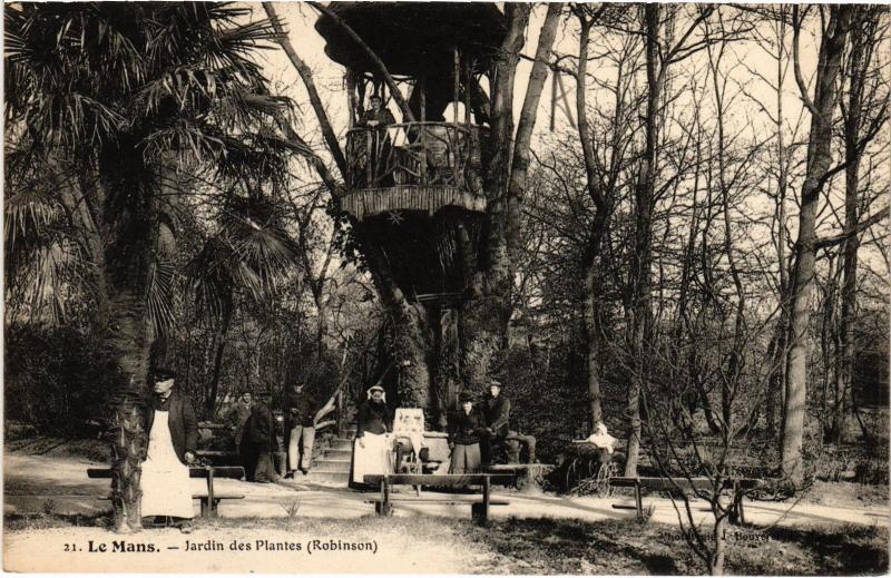 Carte postale ancienne Le Mans Jardin des Plantes au Mans