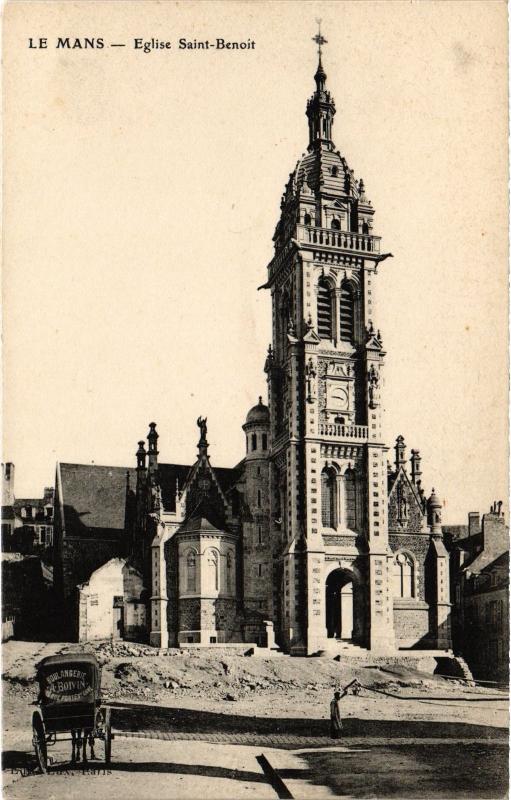 Carte postale ancienne Le Mans Eglise Saint-Benoit au Mans