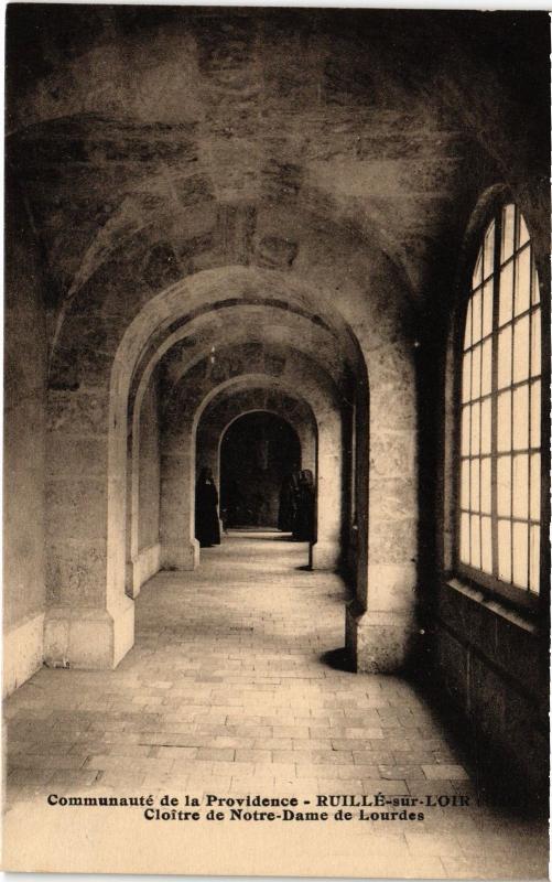 Carte postale ancienne Ruille Cloitre Notre Dame de Lourdes