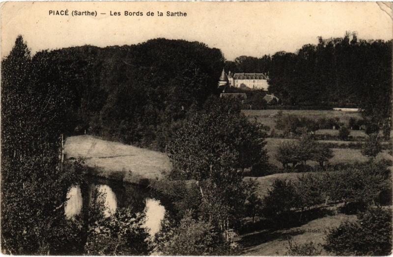 Carte postale ancienne Piace les bords de la Sarthe