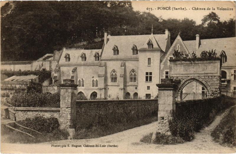 Carte postale ancienne Ponce Chateau de la Voloniere