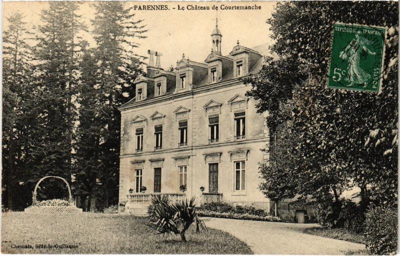 Carte postale ancienne Parennes Chateau de Courtemanche à Parennes