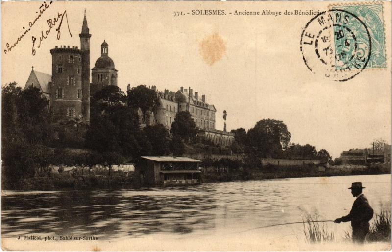 Carte postale ancienne Solesmes Abbaye des Bendictins à Solesmes