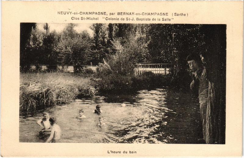 Carte postale ancienne Neuvy Heure du bain
