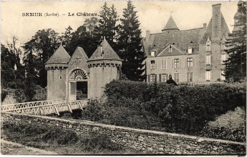 Carte postale ancienne Semur le chateau