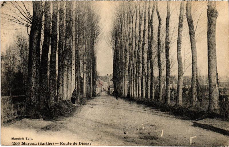 Carte postale ancienne Marcon Route de Dissay