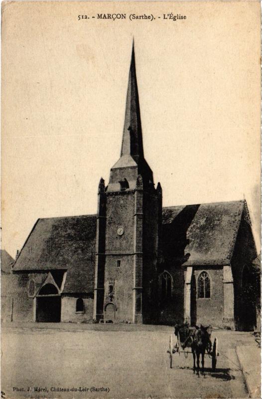 Carte postale ancienne Marcon eglise