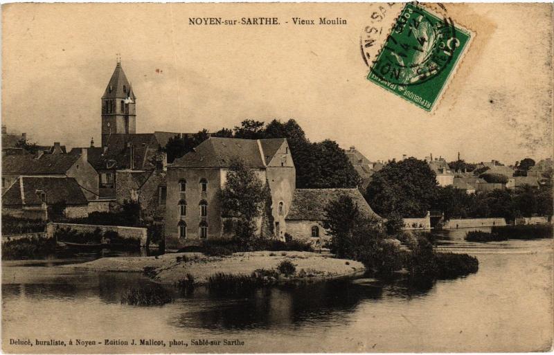 Carte postale ancienne Noyen vieux Moulin
