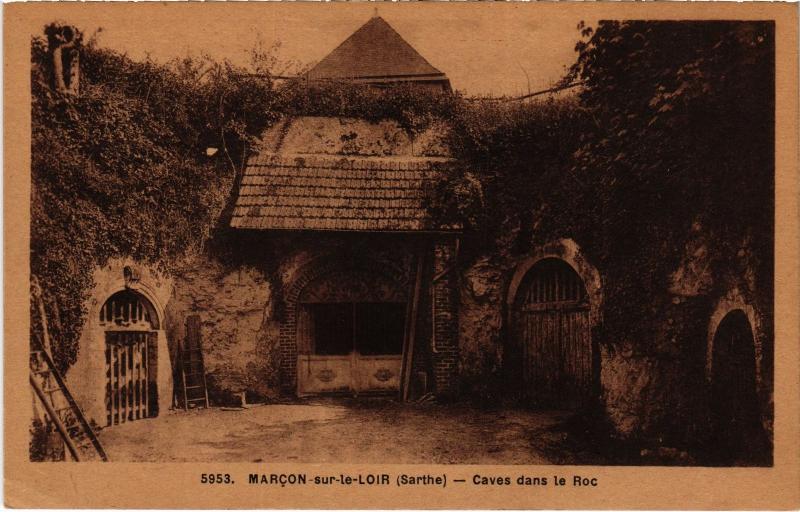Carte postale ancienne Marcon Caves dans le Roc