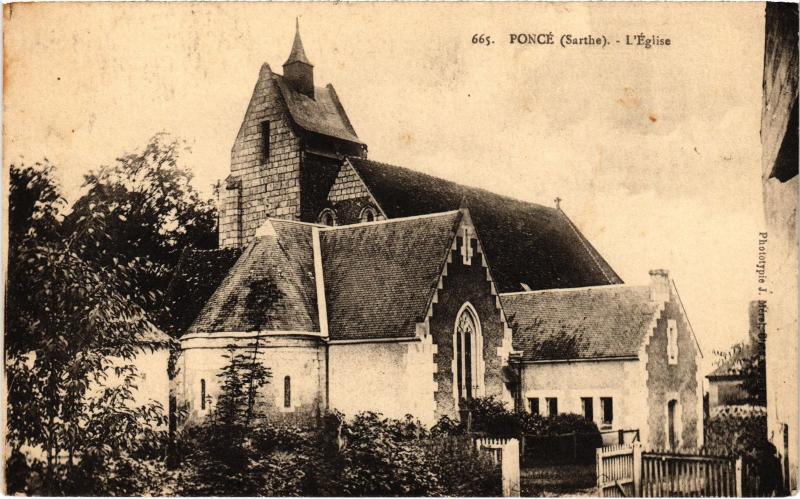 Carte postale ancienne Ponce Eglise