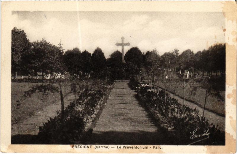 Carte postale ancienne Precigne le Preventorium parc
