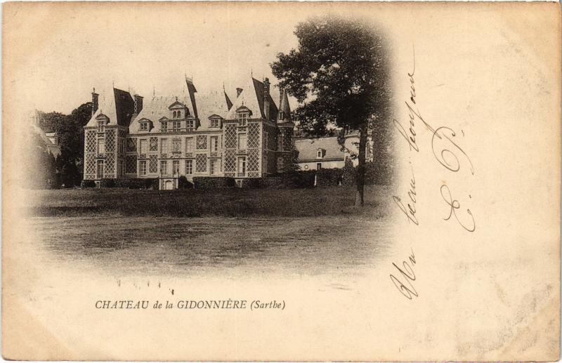 Carte postale ancienne Chateau de la Gidonniere