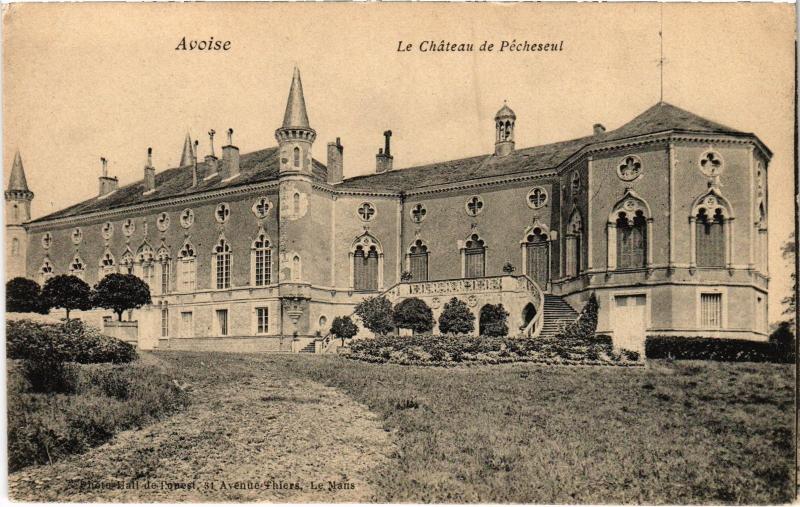 Carte postale ancienne Avoise Chateau de Pecheseul à Avoise