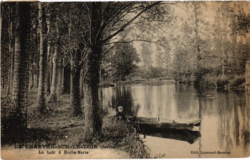 Carte postale ancienne La Chartre sur le Loir le Loir a Roche Marie à La Chartre-sur-le-Loir