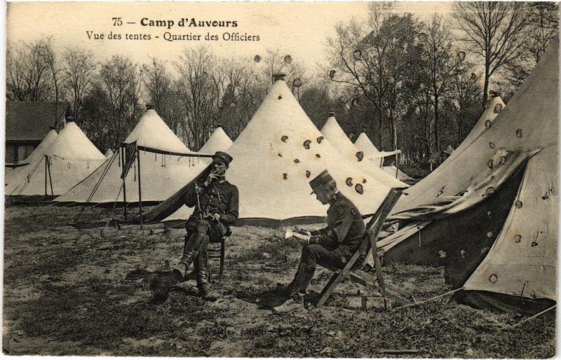 Carte postale ancienne Camp d'Auvours vue des tentes