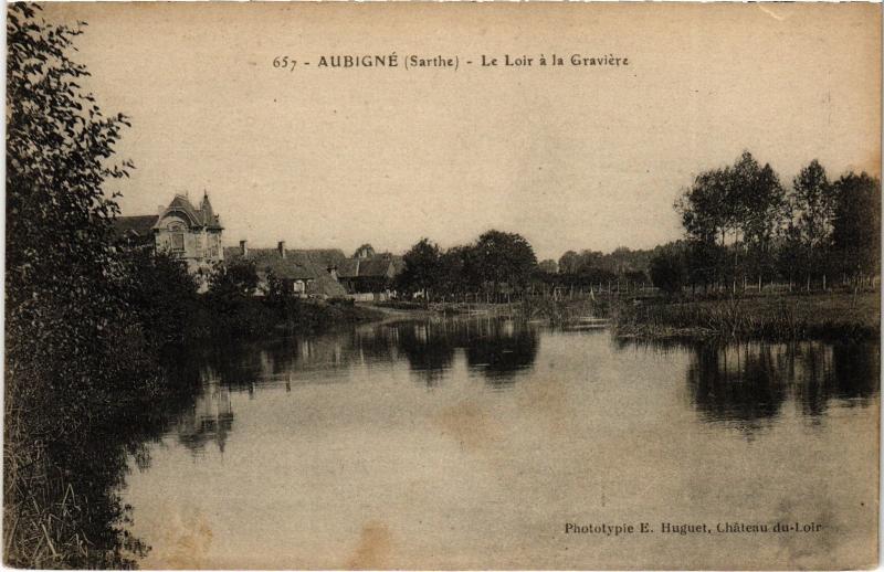 Carte postale ancienne Aubigne le Loir a la Graviere