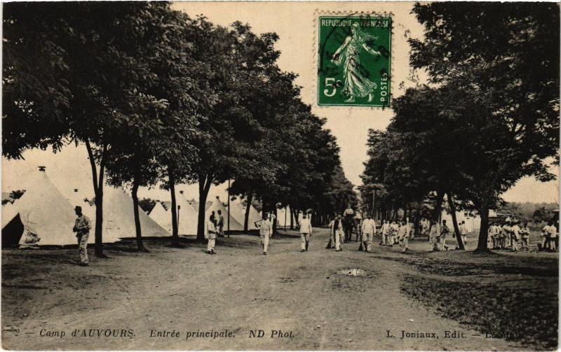 Carte postale ancienne Camp d'Auvours entree principale