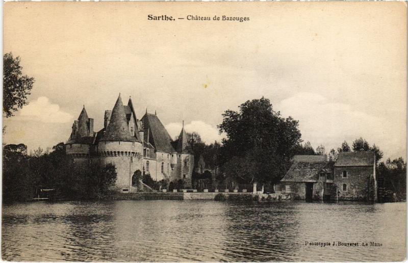Carte postale ancienne Bazouges le chateau