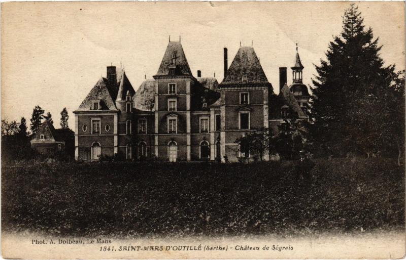 Carte postale ancienne St Mars d'Outille Chateau de Segrais