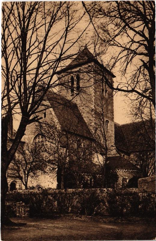 Carte postale ancienne Solesmes eglise Saint-Pierre, le clocher à Solesmes