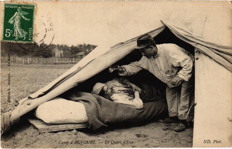 Carte postale ancienne Camp d'Auvours le quart d'eau