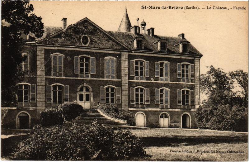 Carte postale ancienne St Mars la Briere le chateau