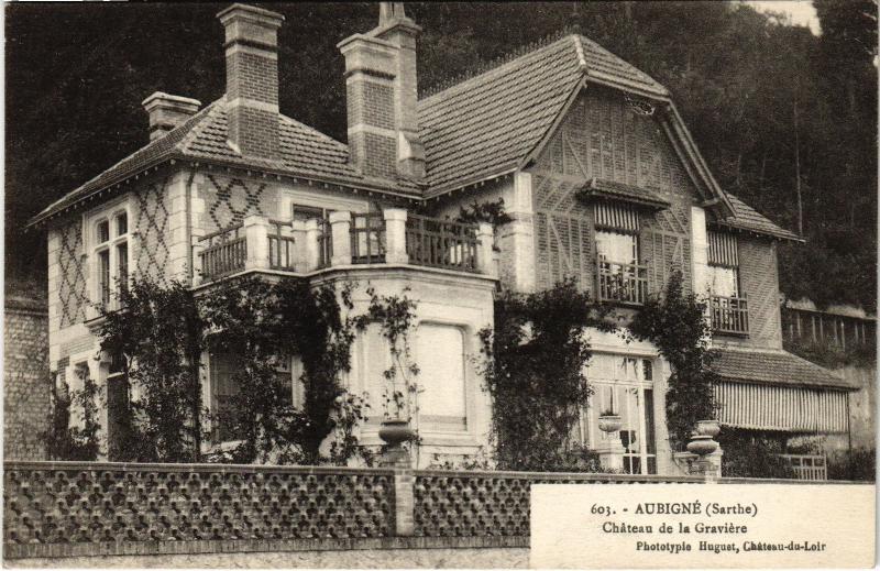 Carte postale ancienne Aubigne Chateau de la Graviere