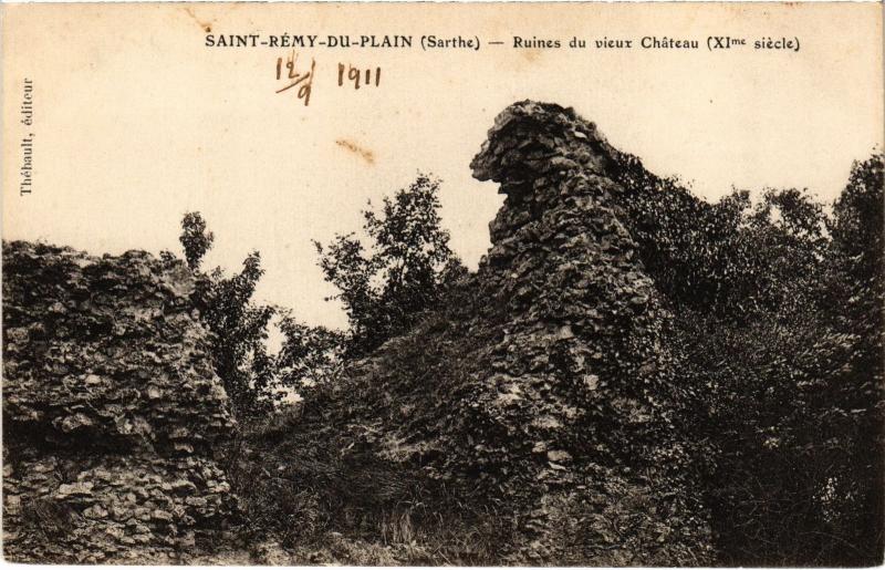 Carte postale ancienne St Remy du Plain Ruines du chateau