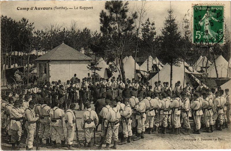 Carte postale ancienne Camp d'Auvours le repport