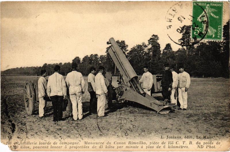 Carte postale ancienne Artillerie lourde de campagne
