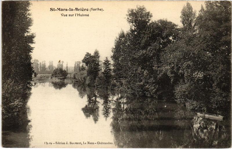 Carte postale ancienne St Mars la Briere vue sur l'Huisne