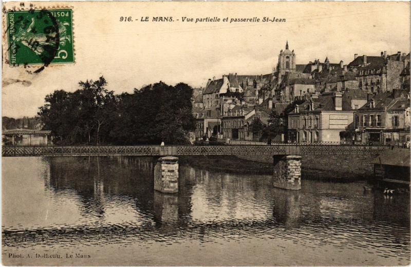 Carte postale ancienne Le Mans vue partielle au Mans