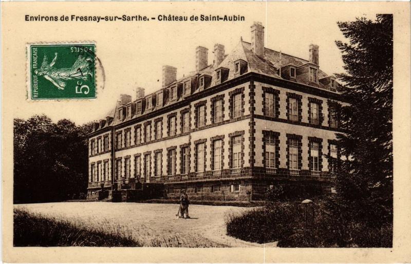 Carte postale ancienne Fresnay Chateau de Saint-Aubin