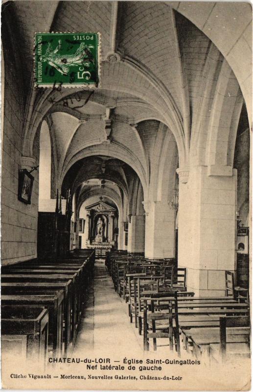 Carte postale ancienne Chateau du Loir Eglise Saint-Guingallois