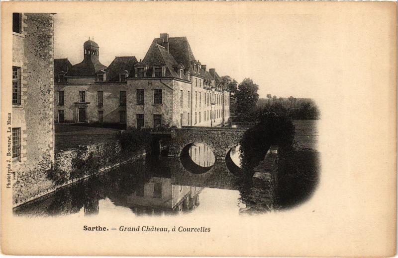 Carte postale ancienne Courcelles grand chateau