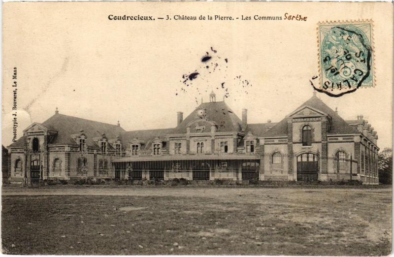 Carte postale ancienne Coudrercieux Chateau de la Pierre