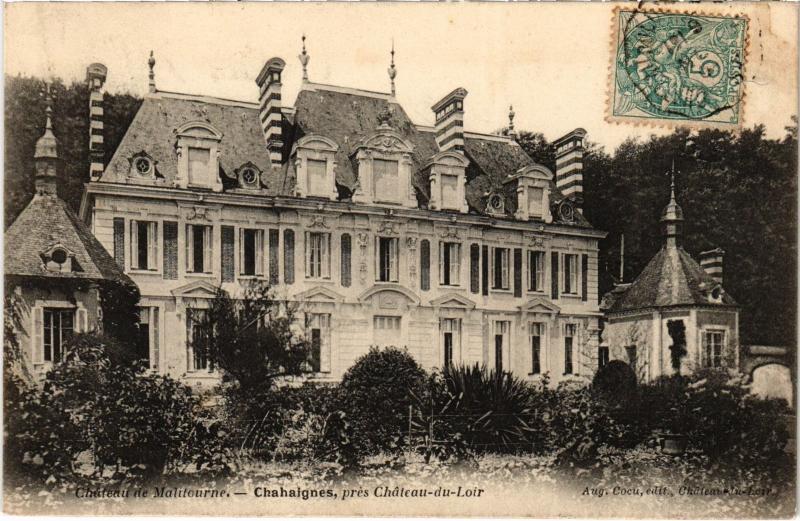 Carte postale ancienne Chahaignes Chateau de Malitourne à Chahaignes