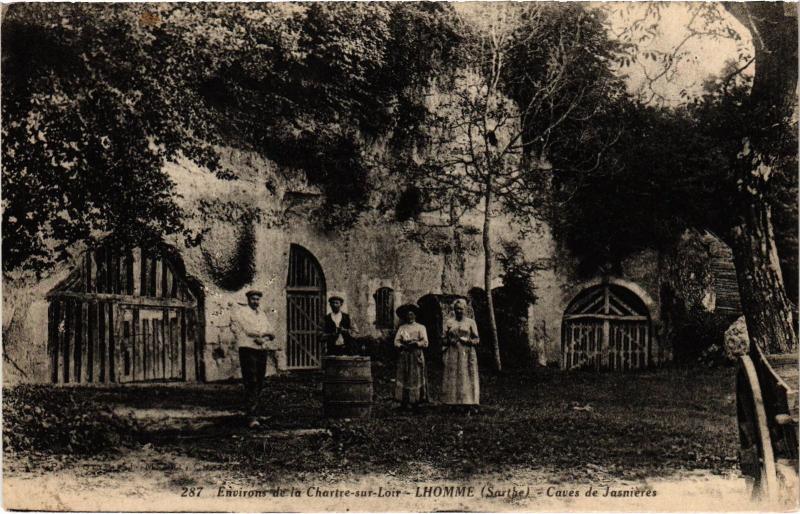 Carte postale ancienne Lhomme Caves de Jasnieres à Lhomme