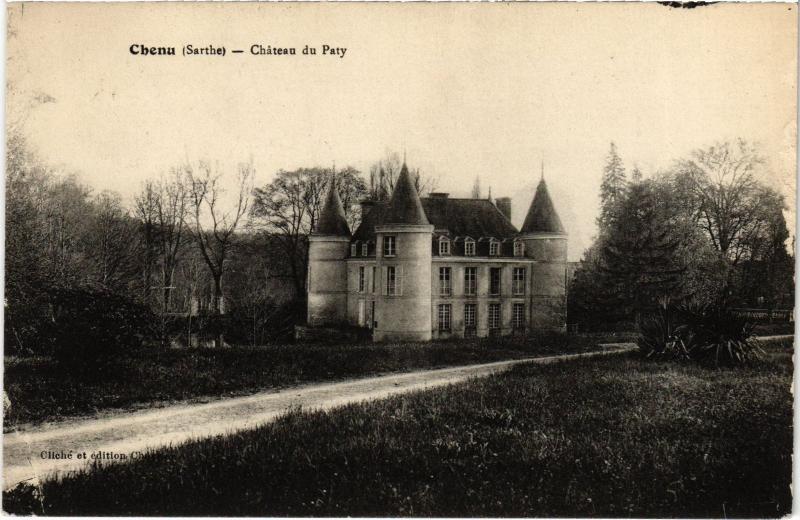 Carte postale ancienne Chenu Chateau du Paty à Chenu