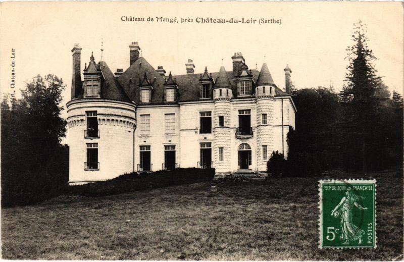 Carte postale ancienne Chateau du Loir Chateau de Mange