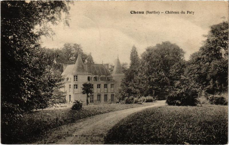 Carte postale ancienne Chenu Chateau du Paty à Chenu