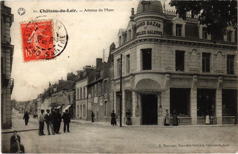 Carte postale ancienne Chateau du Loir Avenue du Mans
