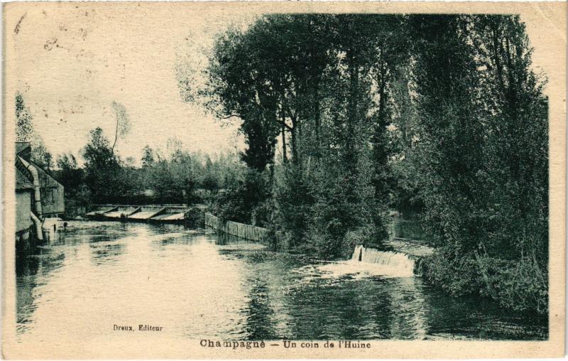Carte postale ancienne Champagne un coin de l'Huine