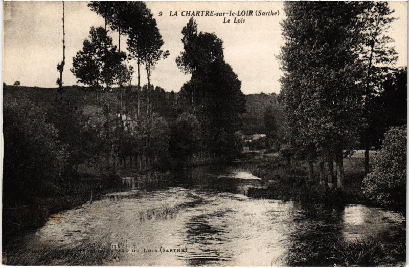 Carte postale ancienne La Chartre sur le Loir le Loir à La Chartre-sur-le-Loir
