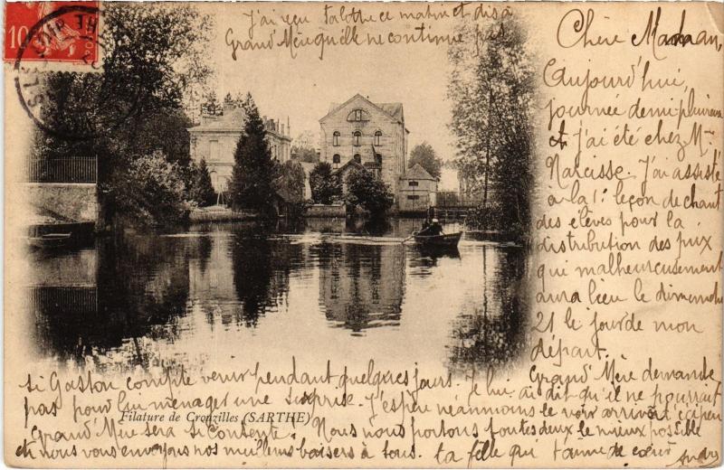 Carte postale ancienne Filature de Cronzilles