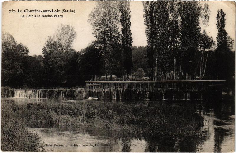 Carte postale ancienne La Chartre sur le Loir le Loir a la Roche Mary à La Chartre-sur-le-Loir