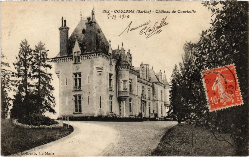 Carte postale ancienne Coulans Chateau de Courteille